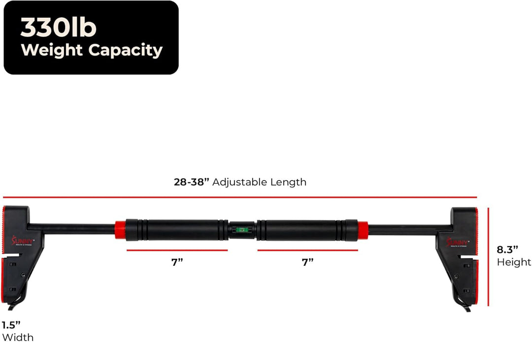 Adjustable Doorway Pull-Up Bar – Multi-Grip Chin Up Bar for Home Gym Strength Training