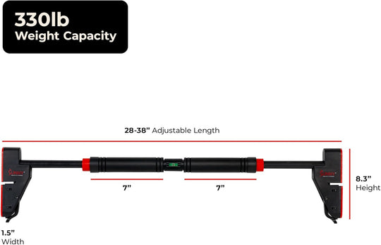 Adjustable Doorway Pull-Up Bar – Multi-Grip Chin Up Bar for Home Gym Strength Training