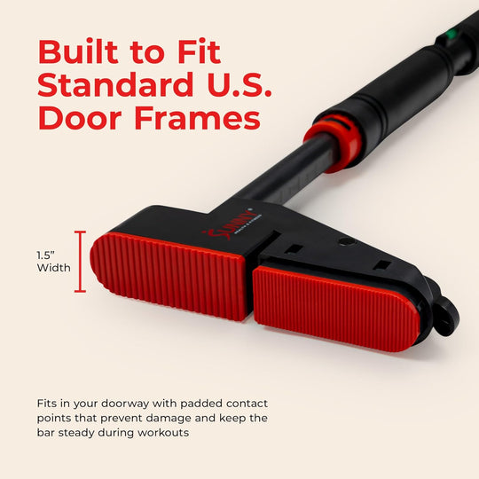 Adjustable Doorway Pull-Up Bar – Multi-Grip Chin Up Bar for Home Gym Strength Training