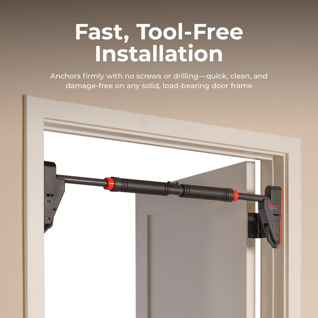 Adjustable Doorway Pull-Up Bar – Multi-Grip Chin Up Bar for Home Gym Strength Training