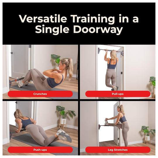 Adjustable Doorway Pull-Up Bar – Multi-Grip Chin Up Bar for Home Gym Strength Training